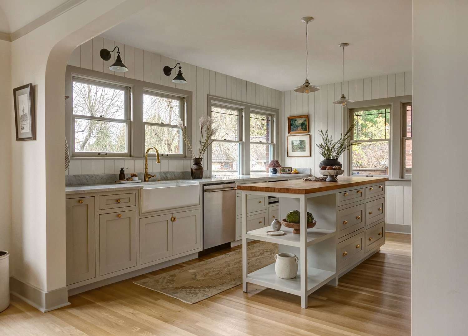 Warm morning light coming through a kitchen window